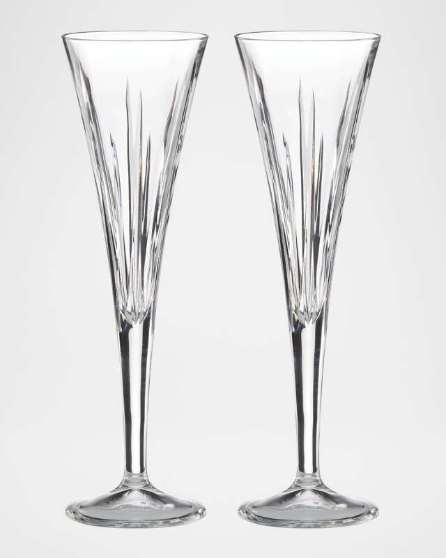 Soho 8 oz. Crystal Toasting Flutes, Set of 2